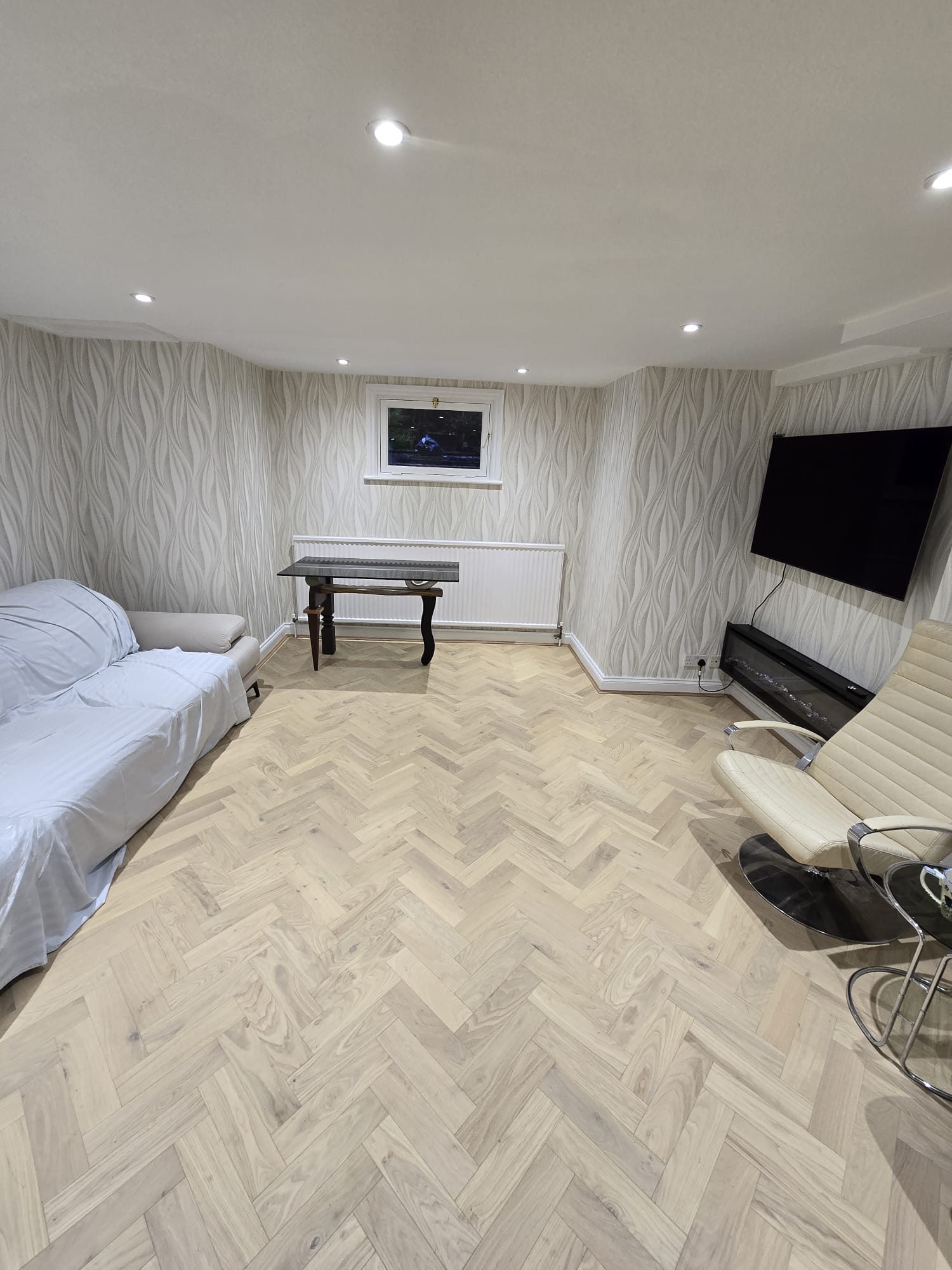Completed living room refurbishment