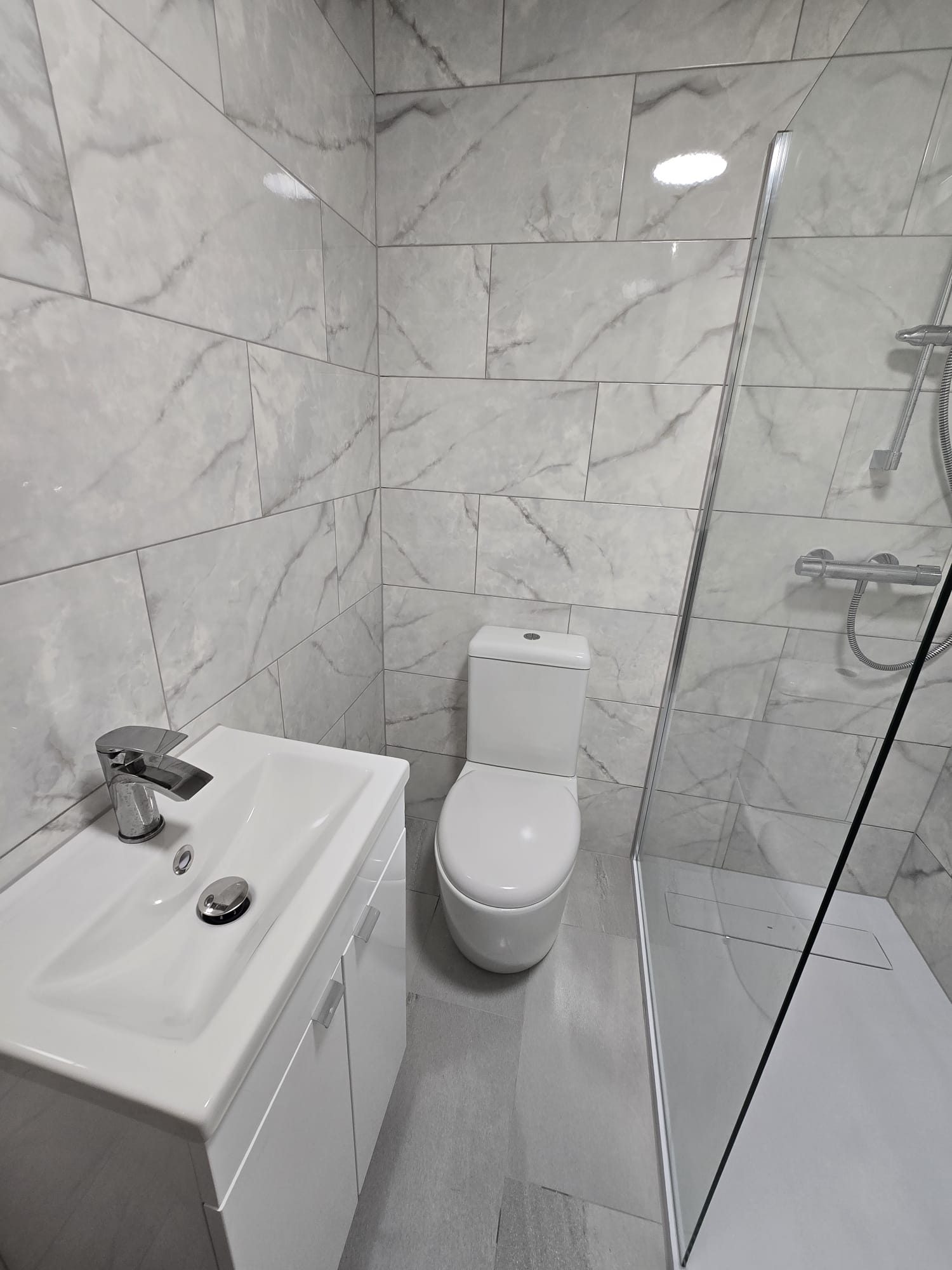 Completed bathroom refurbishment view 3