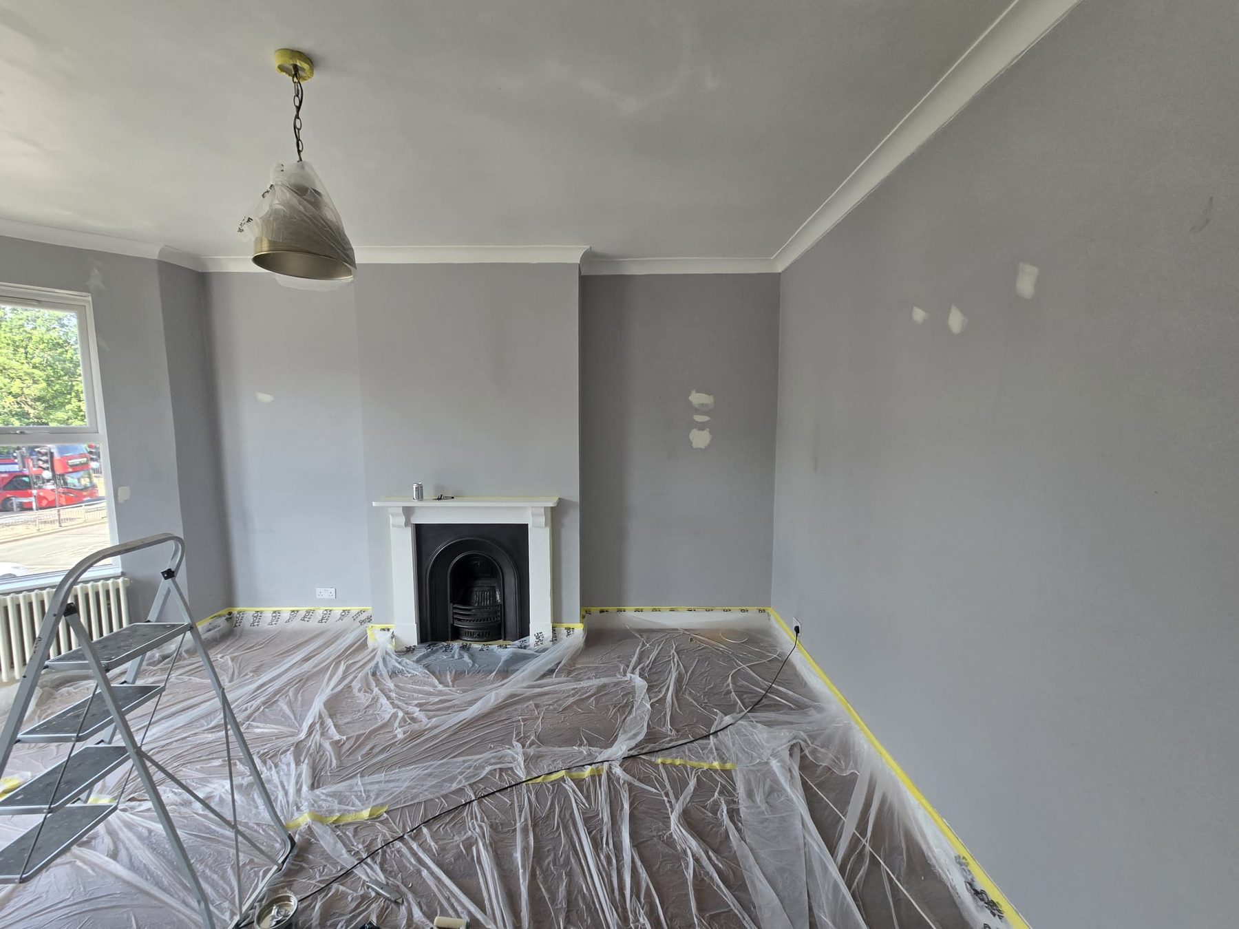Living room wall preparation